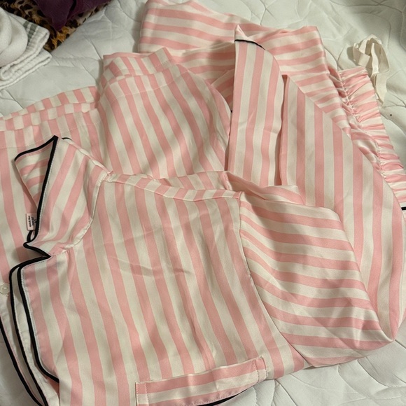 Victoria's Secret Other - Victoria's Secret Pink Striped Pajama Set